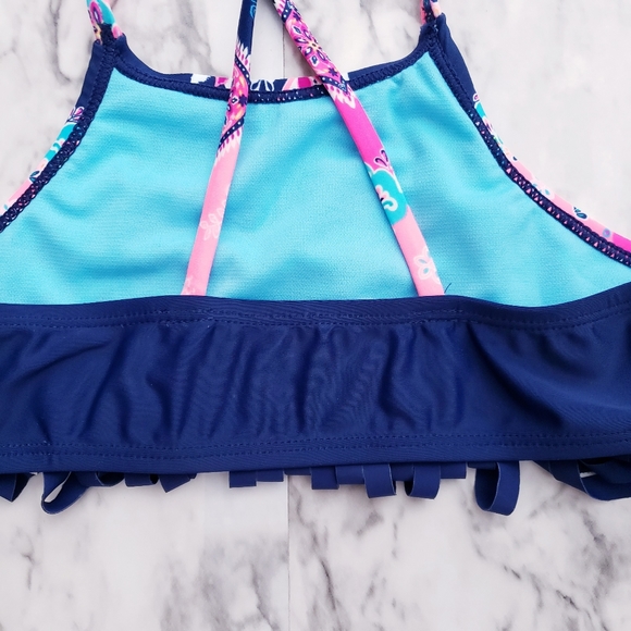 Bikini Top And Bottom Bathingsuit Fringe Multicolo - Picture 7 of 16